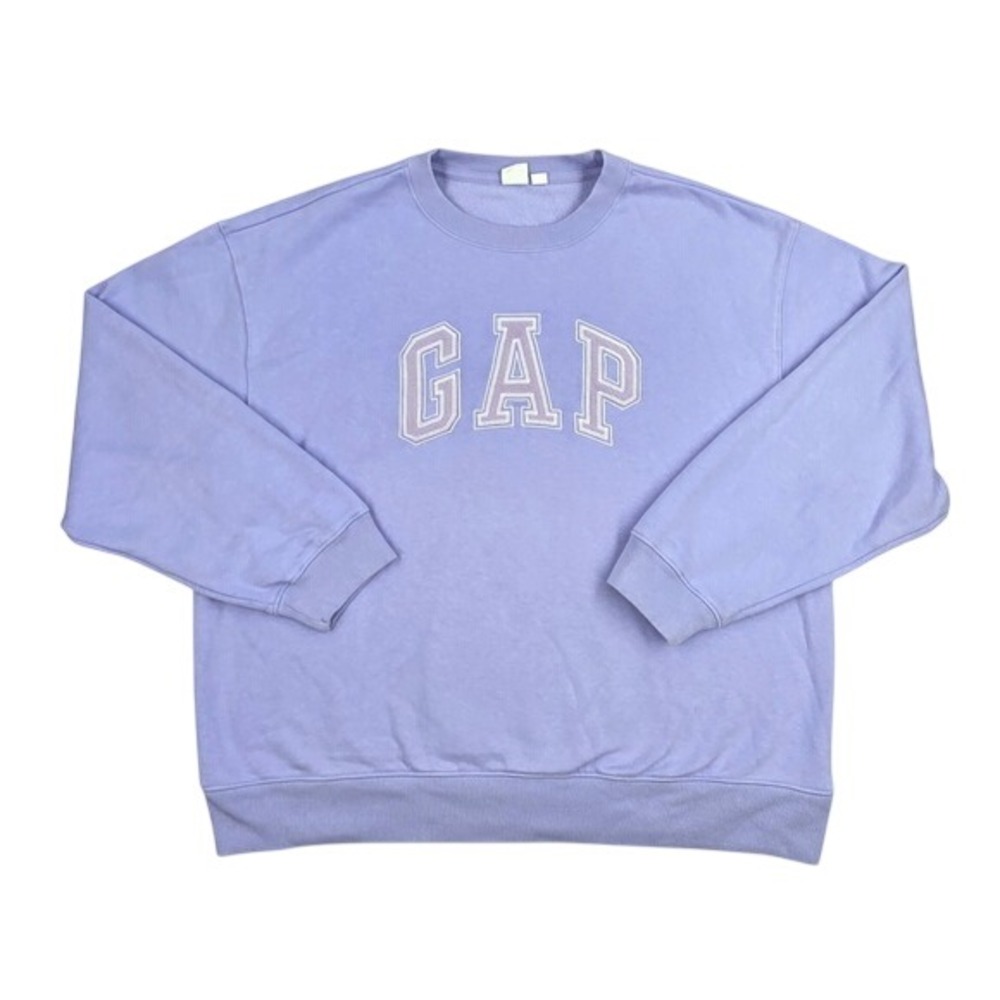 Gap Heritage Crewneck Sweatshirt Fresh Lavender Purple Logo Fleece L 591900-27